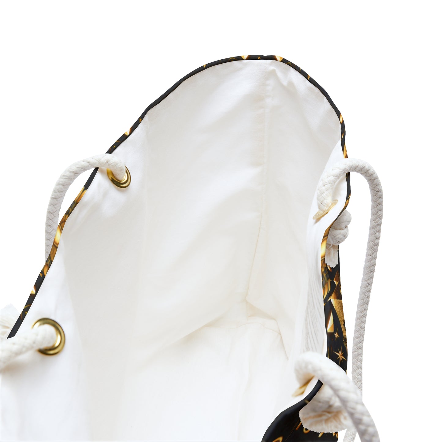 Egyptian Gold Pattern Weekender Bag — Ankh & Pyramid Travel Tote