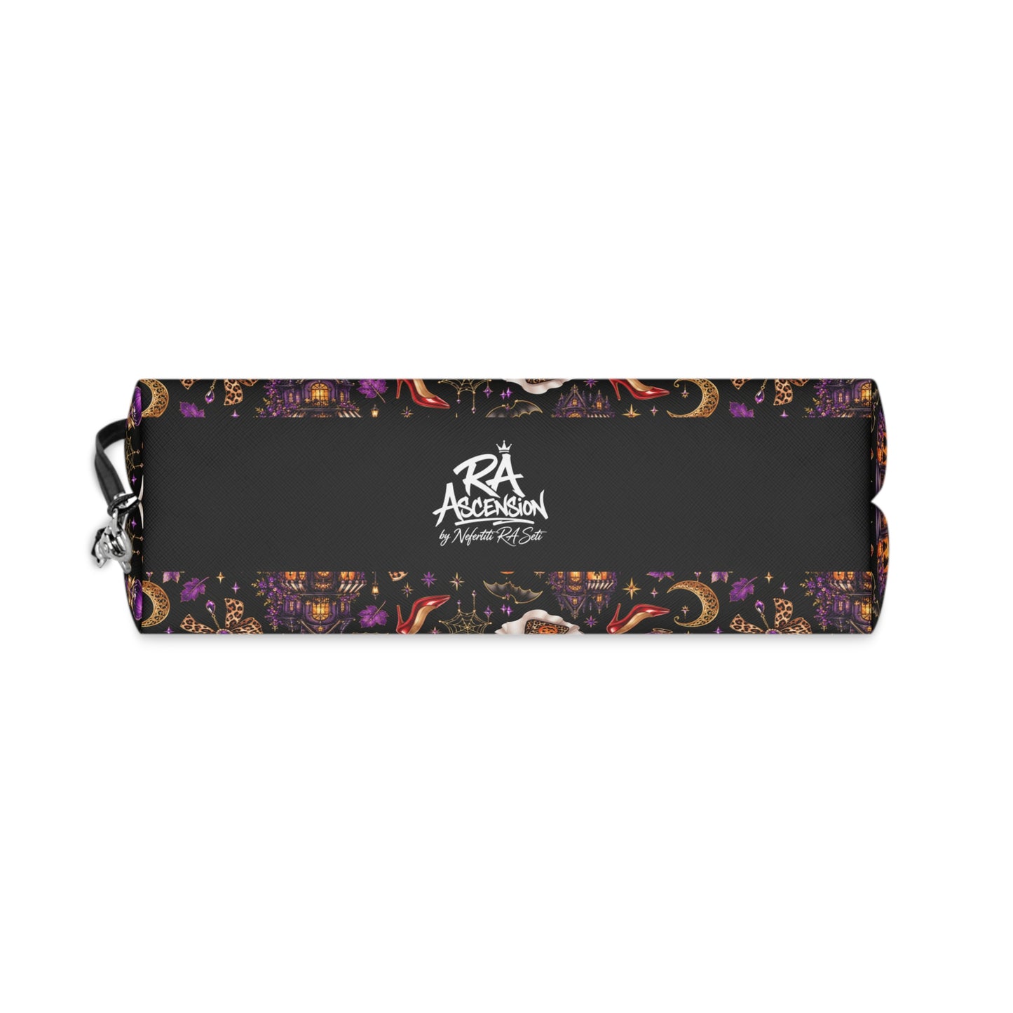 Halloween Ghost Dog Makeup Bag — Spooky Pumpkins & Haunted Mansion Cosmetic Pouch