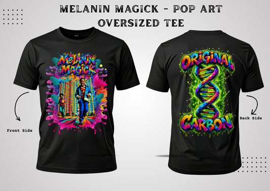 Melanin Magick “Original Carbon” Pop Art Oversized Tee