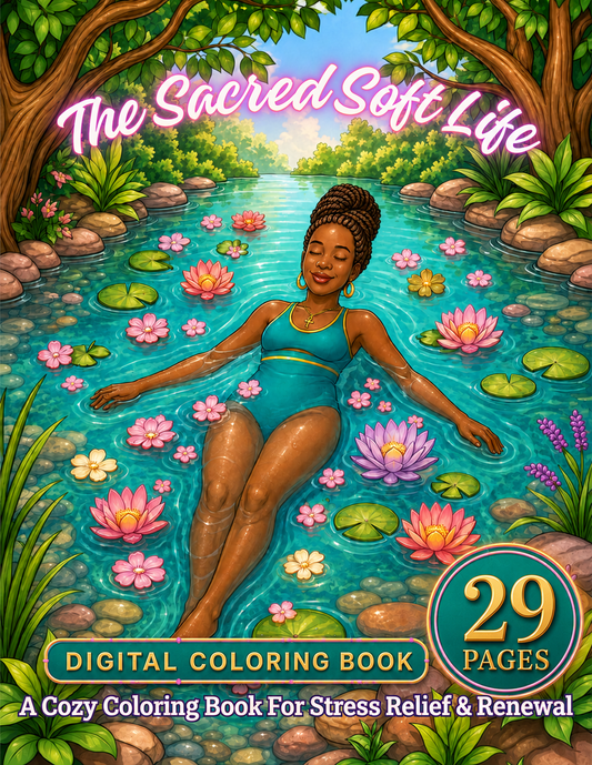 The Sacred Soft Life™ Digital Coloring Book | Stress Relief & Spiritual Renewal