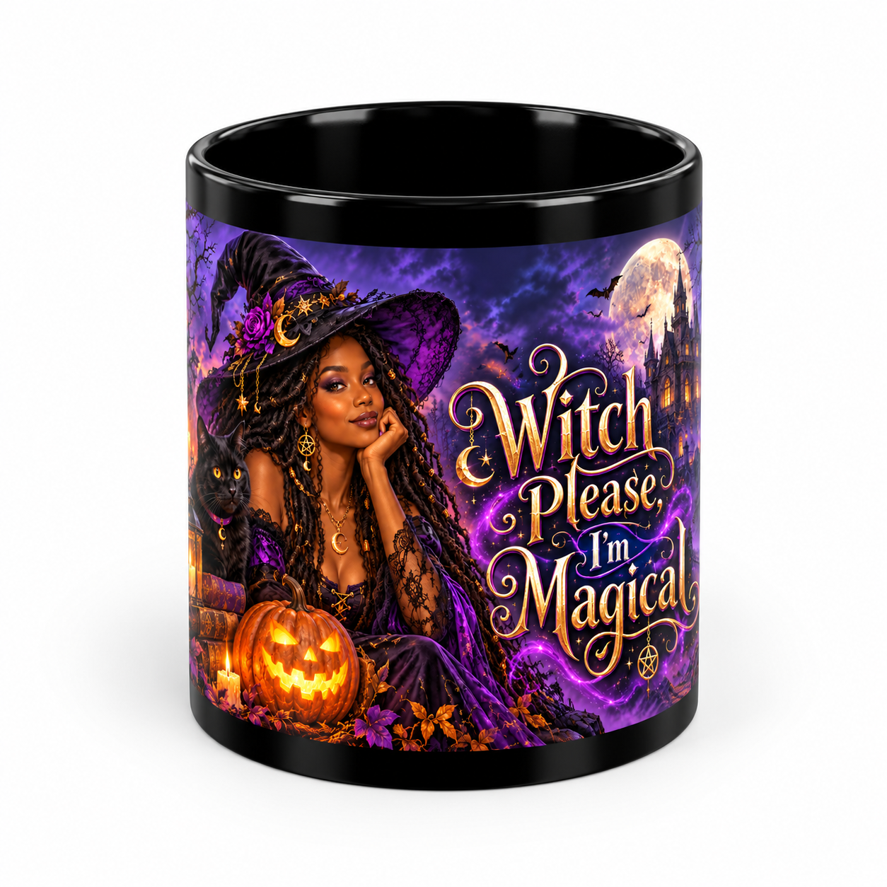 Witch Please I'm Magical Mug — Halloween Black Coffee Cup