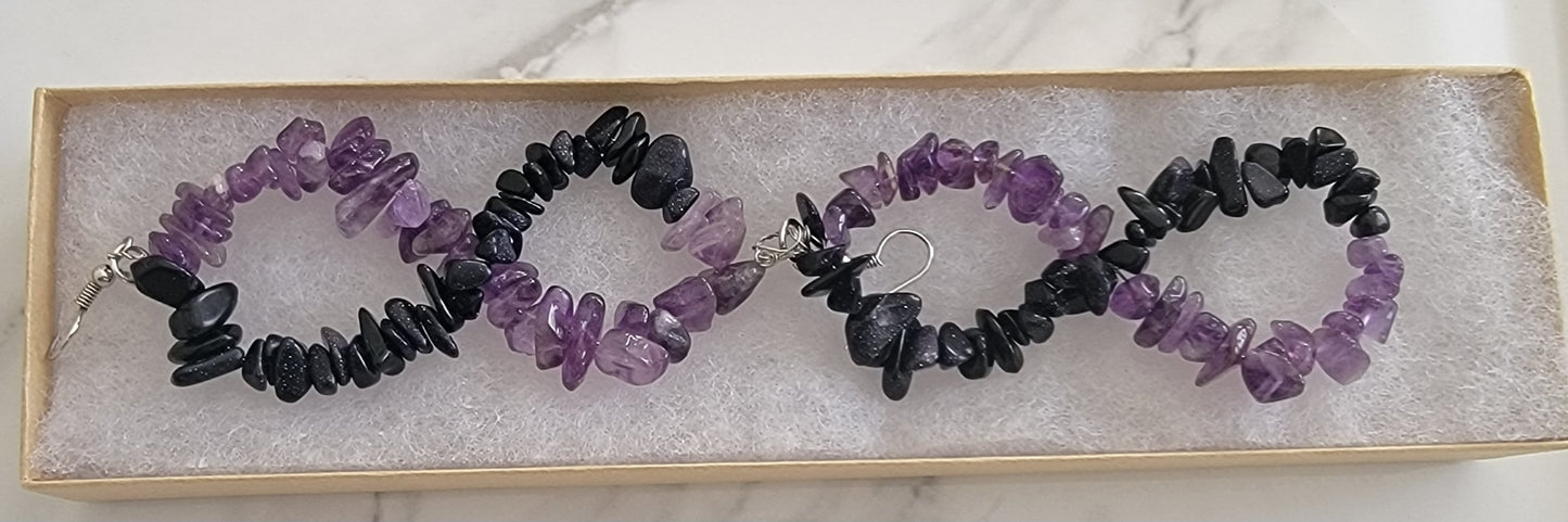 Infinity Gemstone Earrings