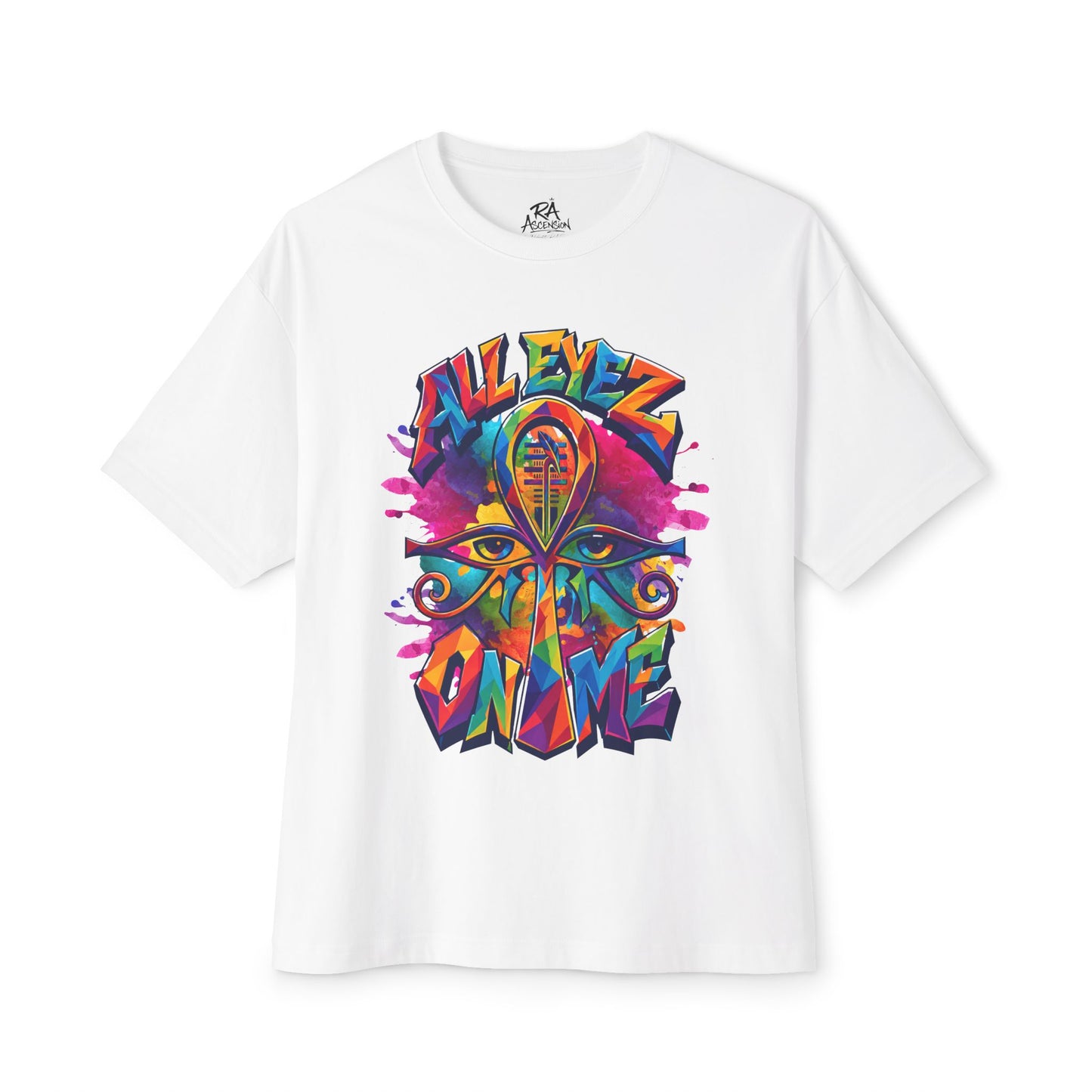 Colorful Egyptian Ankh Graphic Tee — "All Eyez On ME" Urban Streetwear