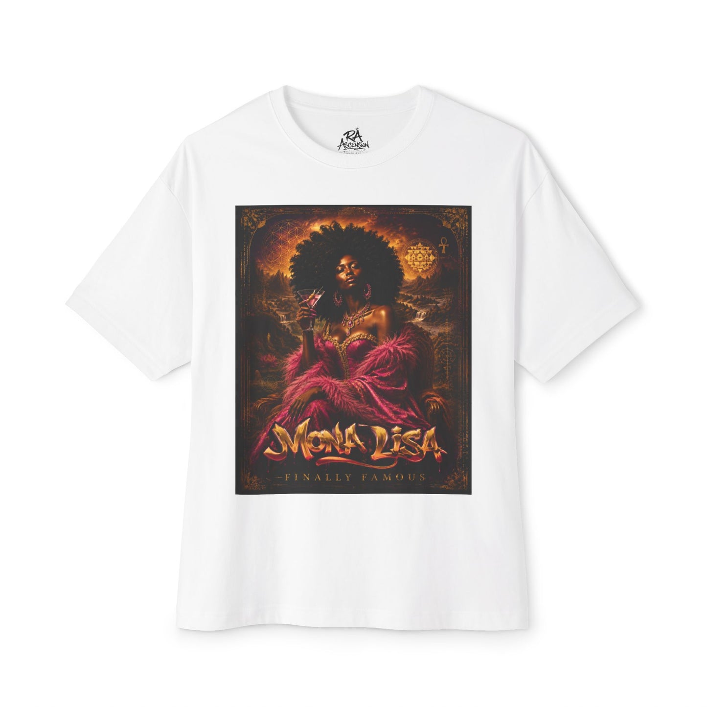The Mona Lisa “Finally Famous” Pop Art Oversized Tee