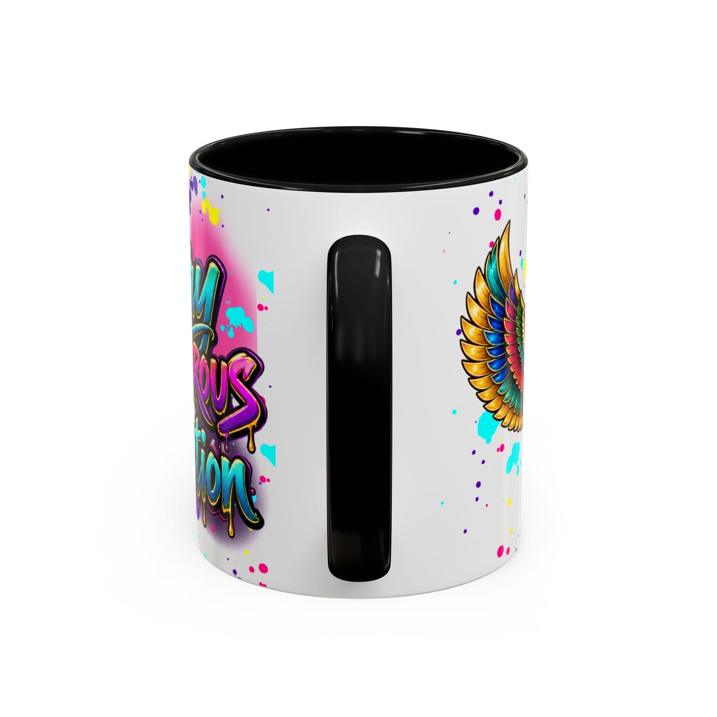 Stay Dangerous Graphic Coffee Mug — Colorful Graffiti-Style Accent Mug (11/15oz)