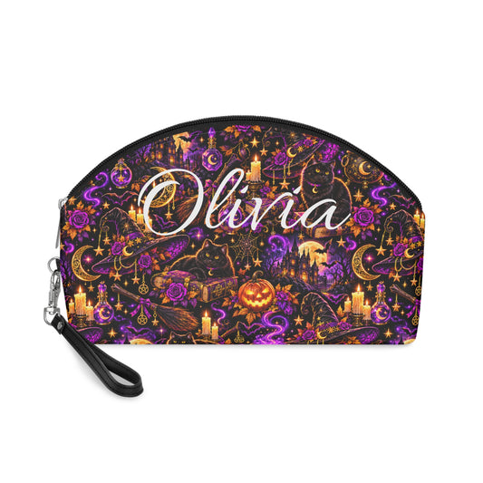 Halloween Witch Makeup Bag — Personalized 'Olivia' Cosmetic Pouch