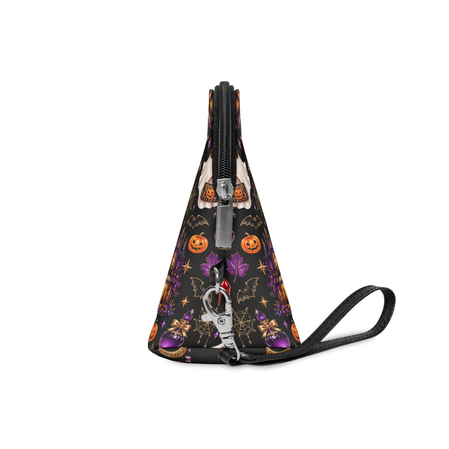 Halloween Ghost Dog Makeup Bag — Spooky Pumpkins & Haunted Mansion Cosmetic Pouch