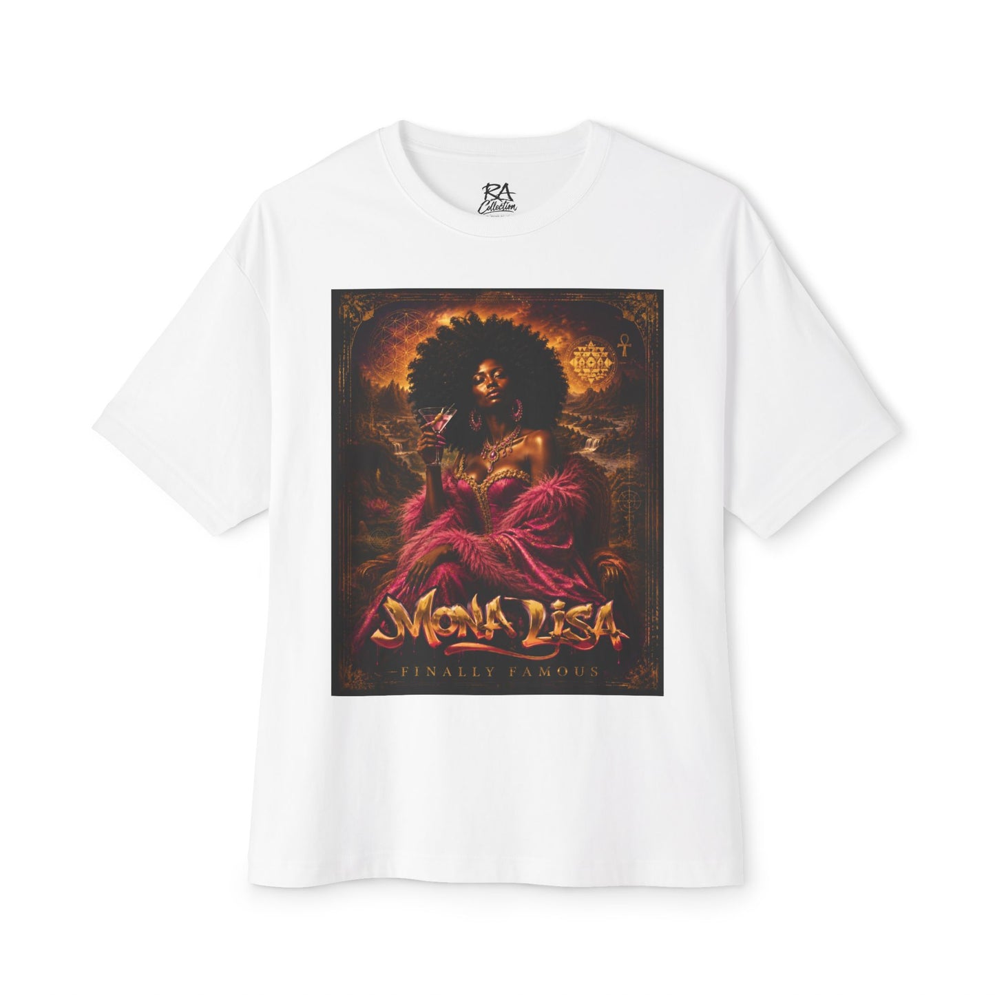 The Mona Lisa “Finally Famous” Pop Art Oversized Tee