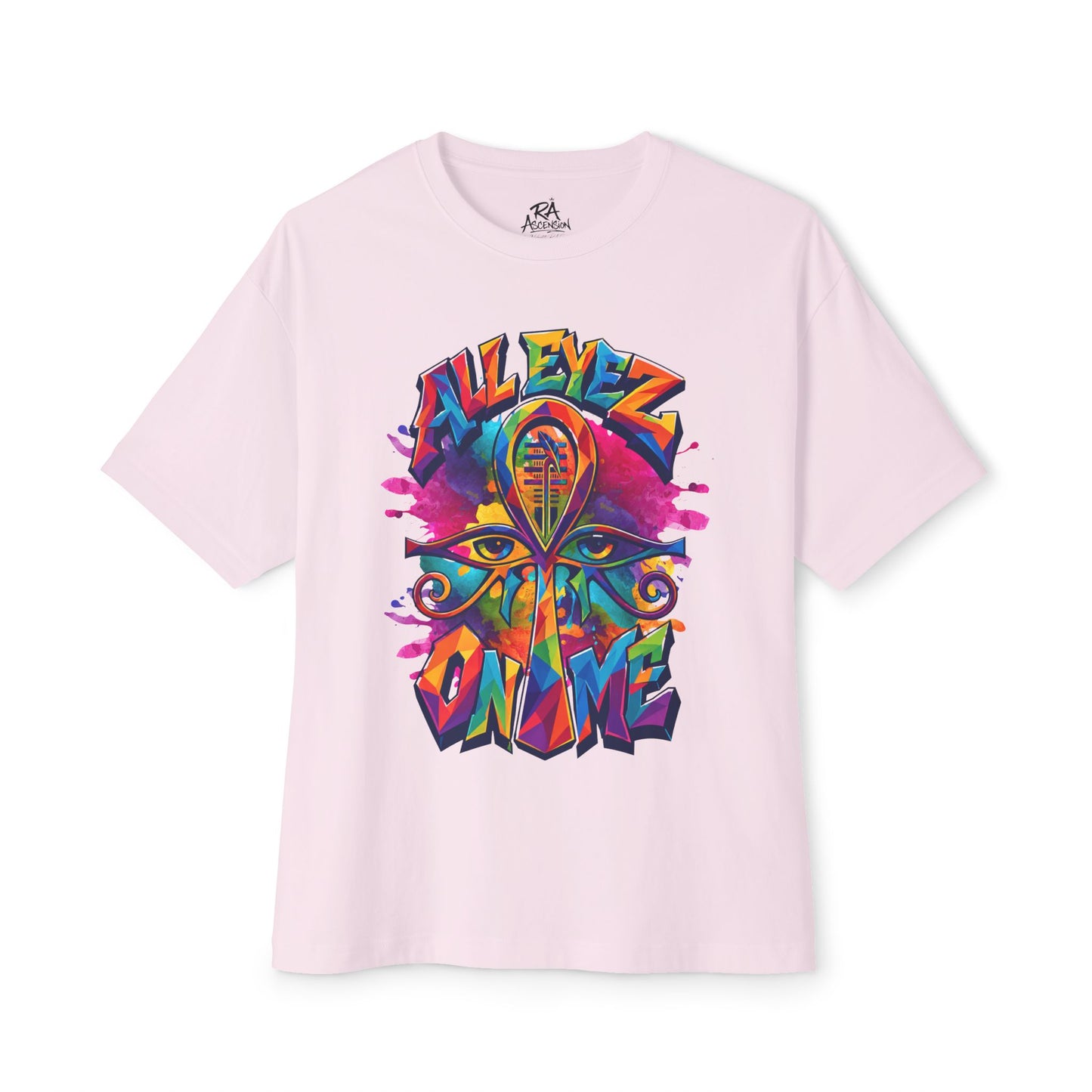 Colorful Egyptian Ankh Graphic Tee — "All Eyez On ME" Urban Streetwear
