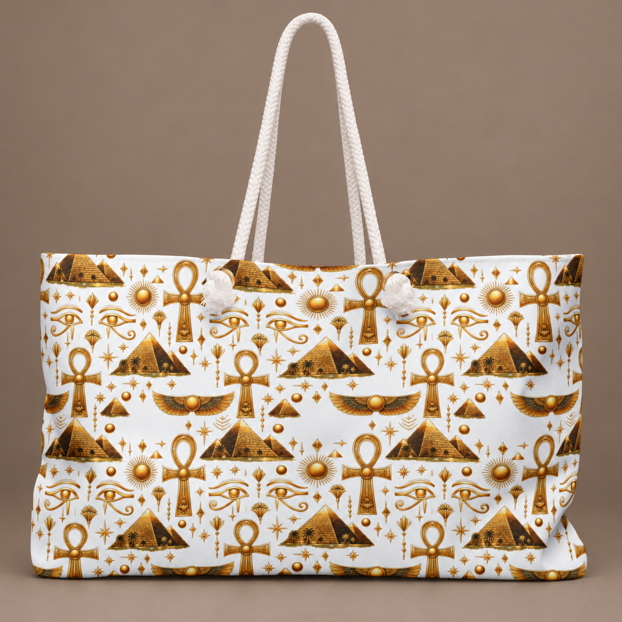 Egyptian Gold Ankh Weekender Bag