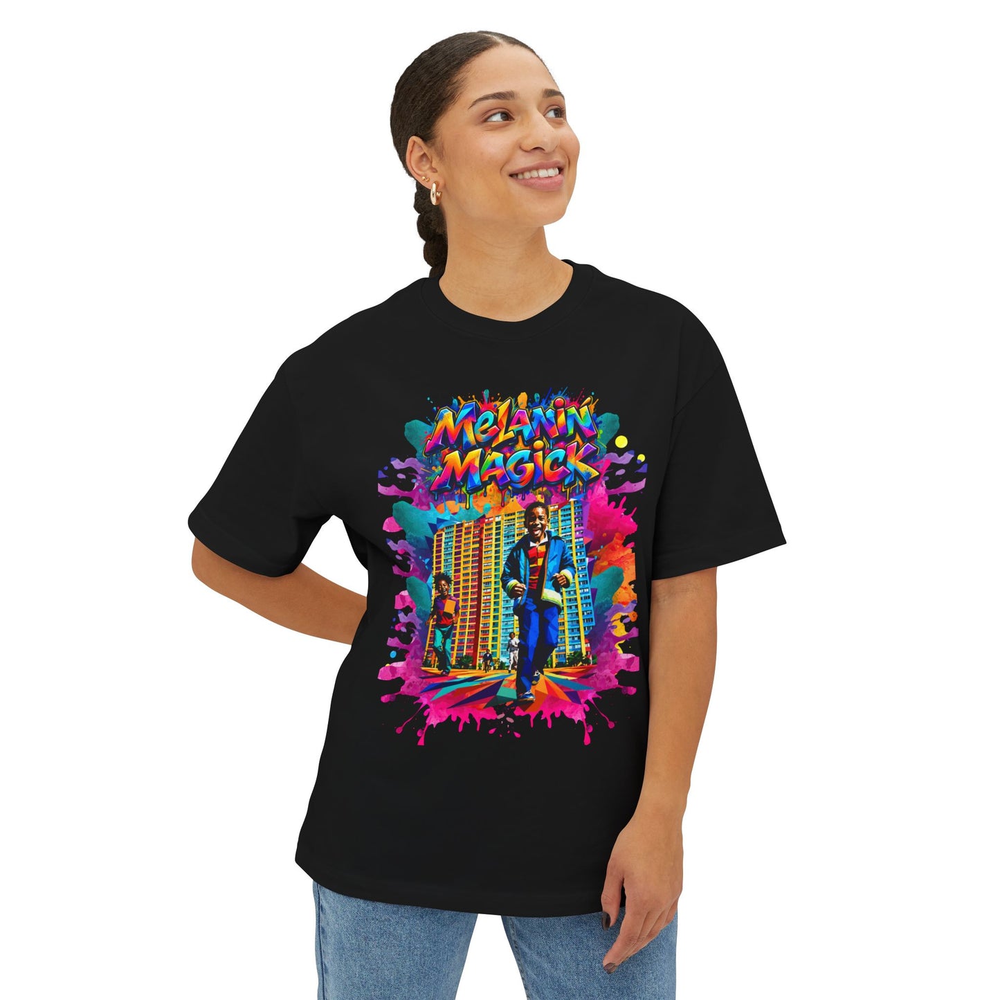 Melanin Magick “Original Carbon” Pop Art Oversized Tee