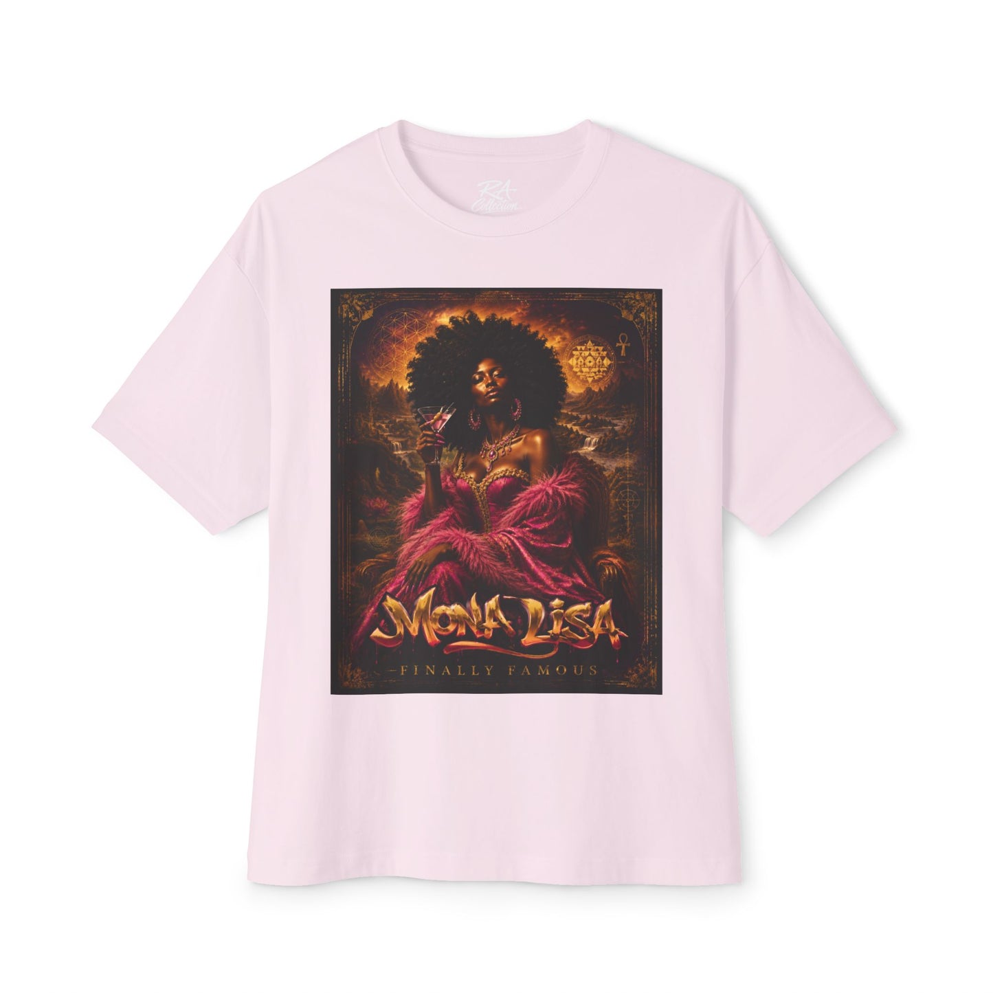 The Mona Lisa “Finally Famous” Pop Art Oversized Tee