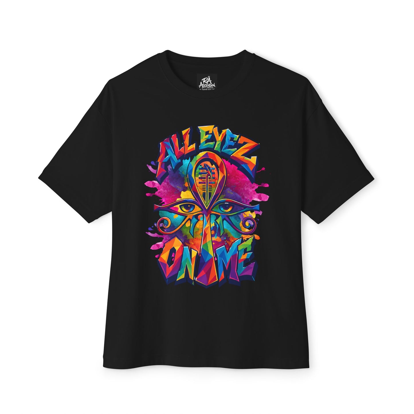 Colorful Egyptian Ankh Graphic Tee — "All Eyez On ME" Urban Streetwear