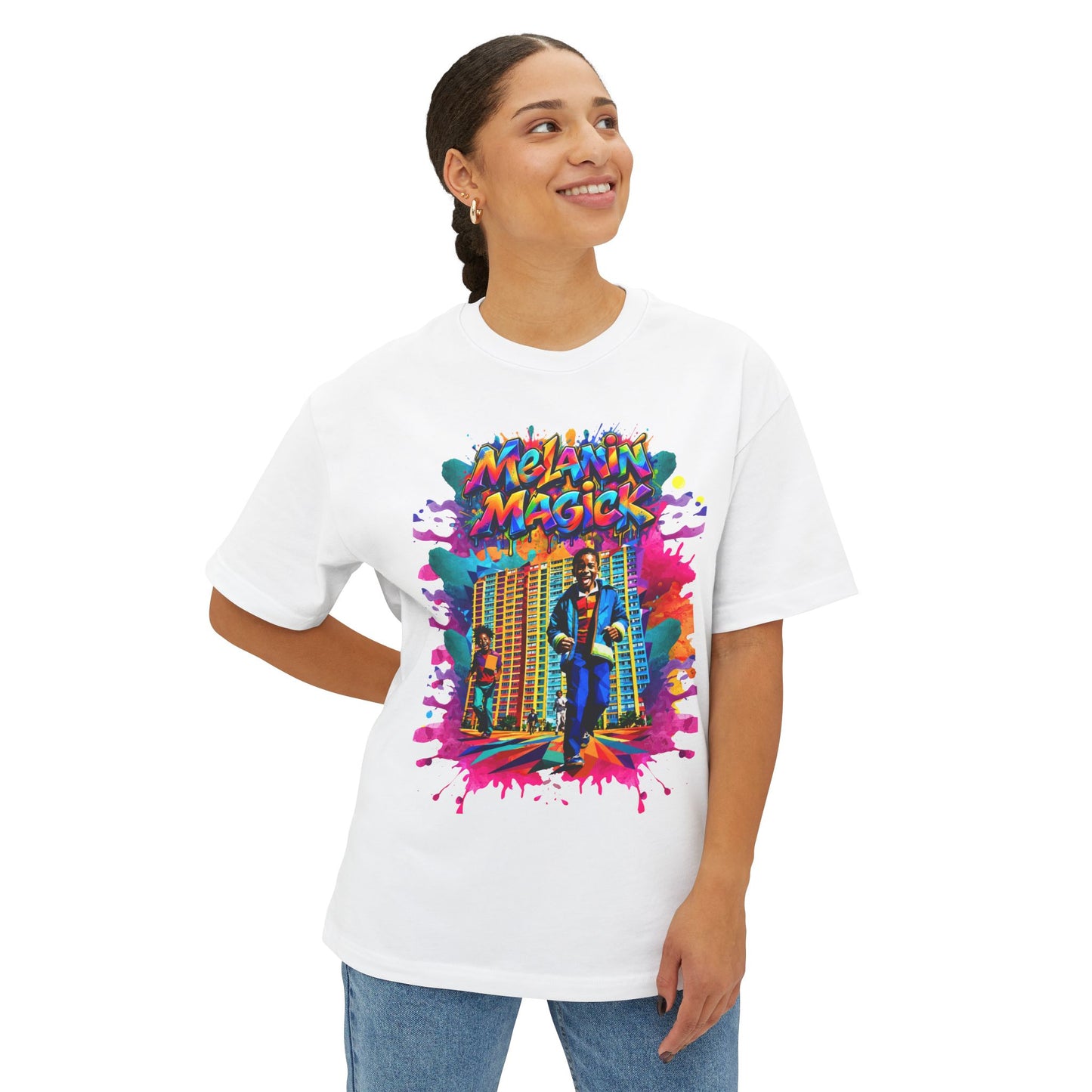 Melanin Magick “Original Carbon” Pop Art Oversized Tee