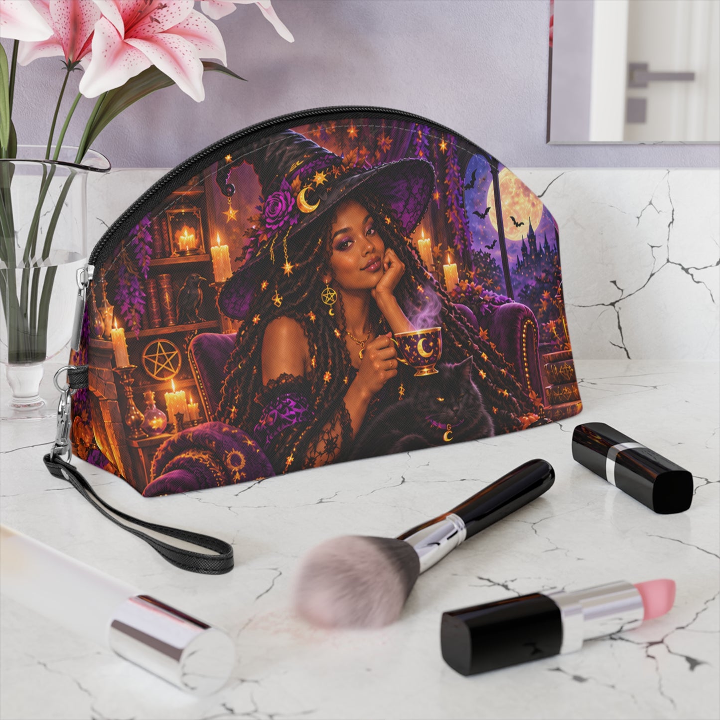Witch Please, I'm Magical – Purple Candlelit Cosmetic Pouch