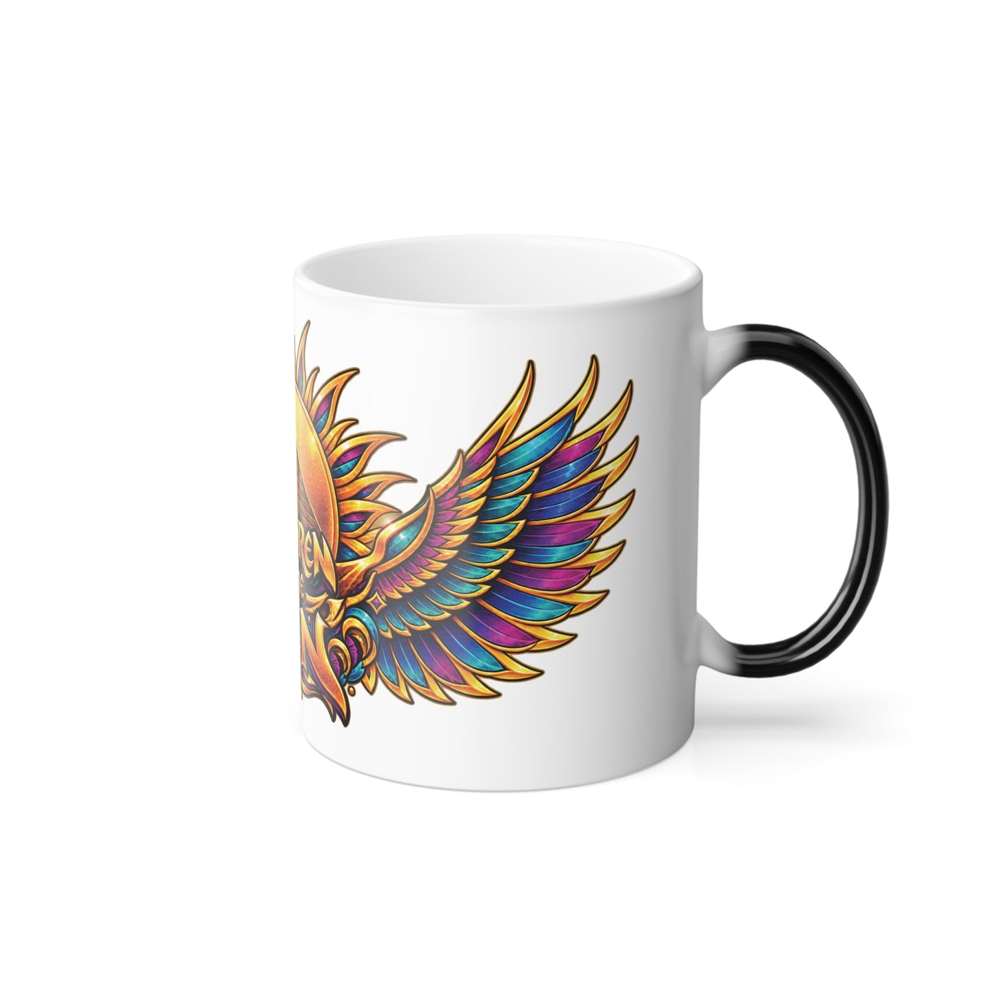 Color-Changing Mug — 'Children of the Sun' Psychedelic Pyramid Design (11oz)