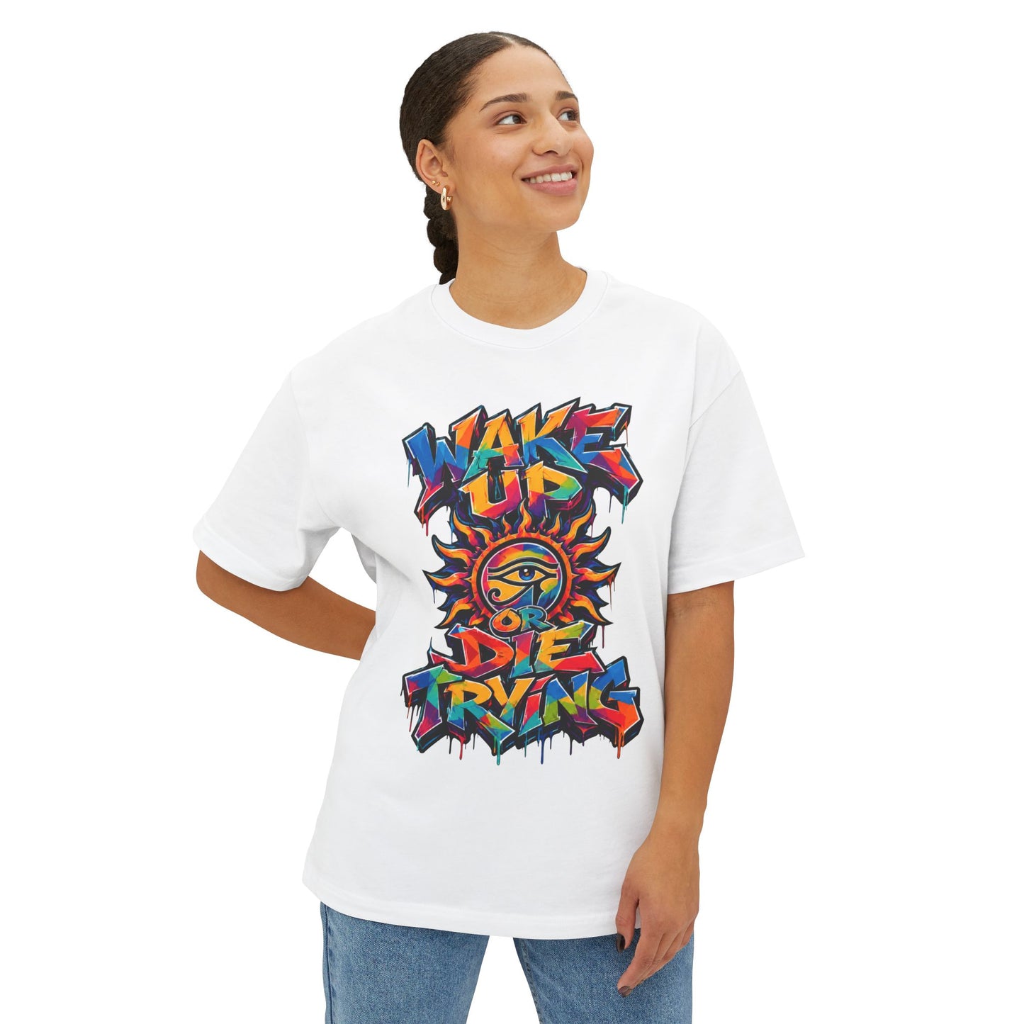 Wake Up or Die Trying — Double-Sided Graphic Tee