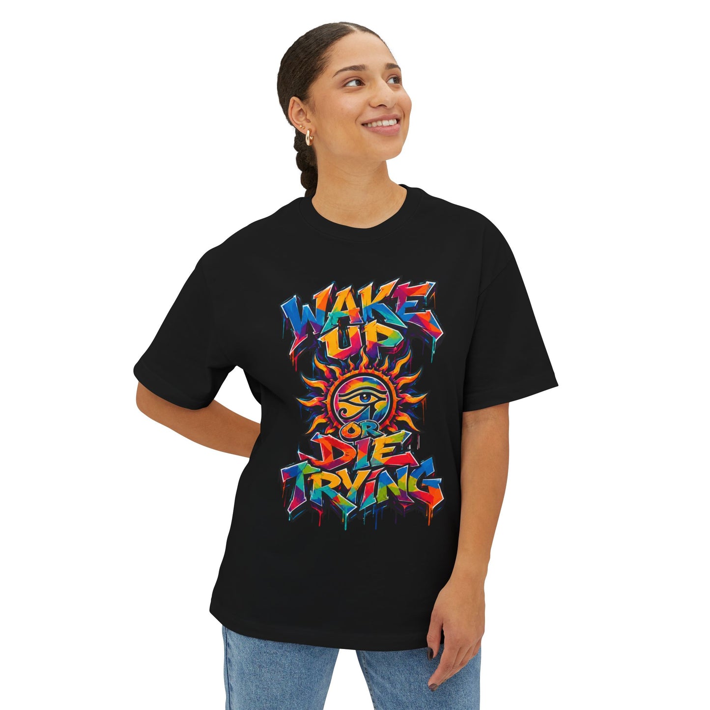 Wake Up or Die Trying — Double-Sided Graphic Tee