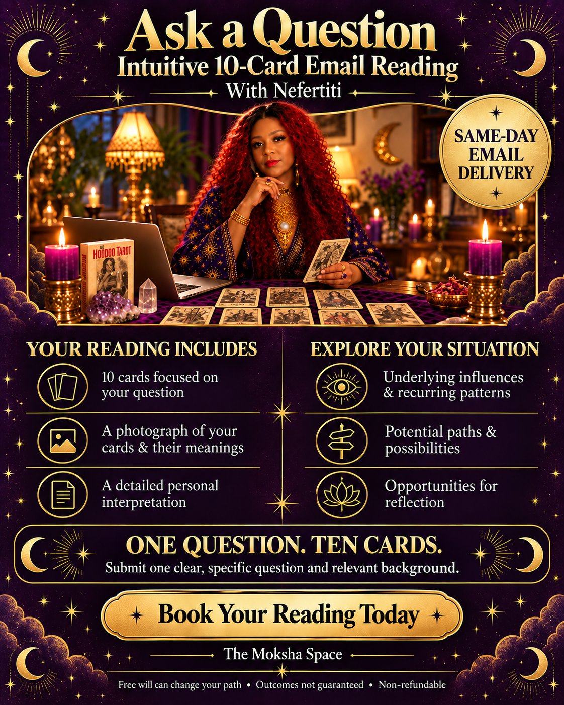 🔮 Ask a Question — Intuitive 10-Card Reading (Email Report)