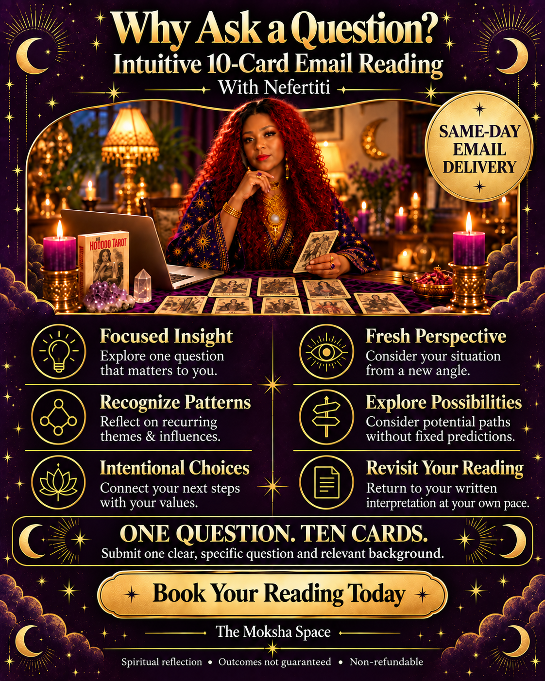 🔮 Ask a Question — Intuitive 10-Card Reading (Email Report)