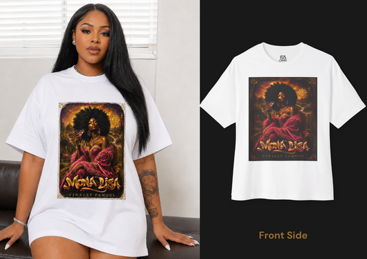 The Mona Lisa “Finally Famous” Pop Art Oversized Tee