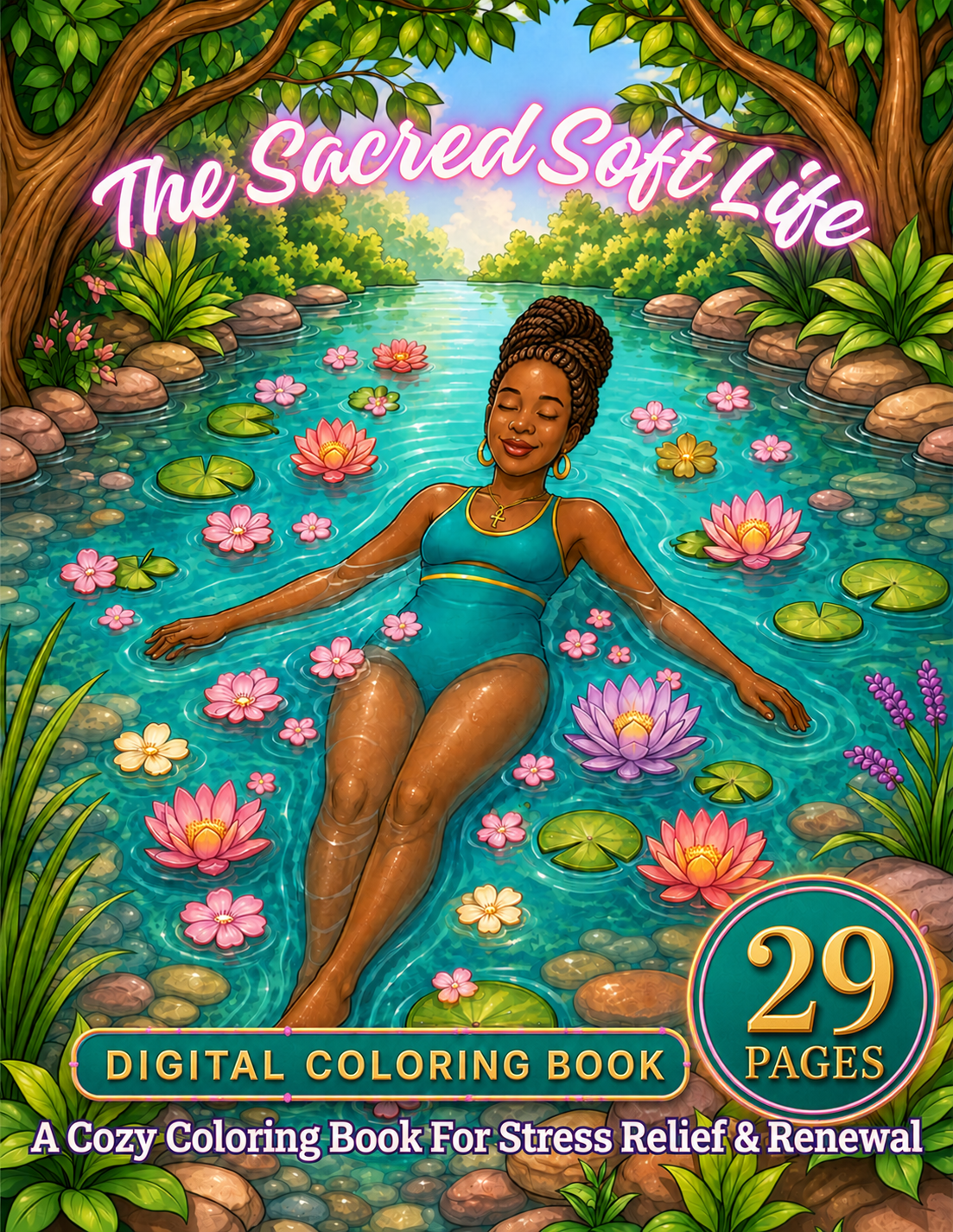 The Sacred Soft Life™ Digital Coloring Book | Stress Relief & Spiritual Renewal
