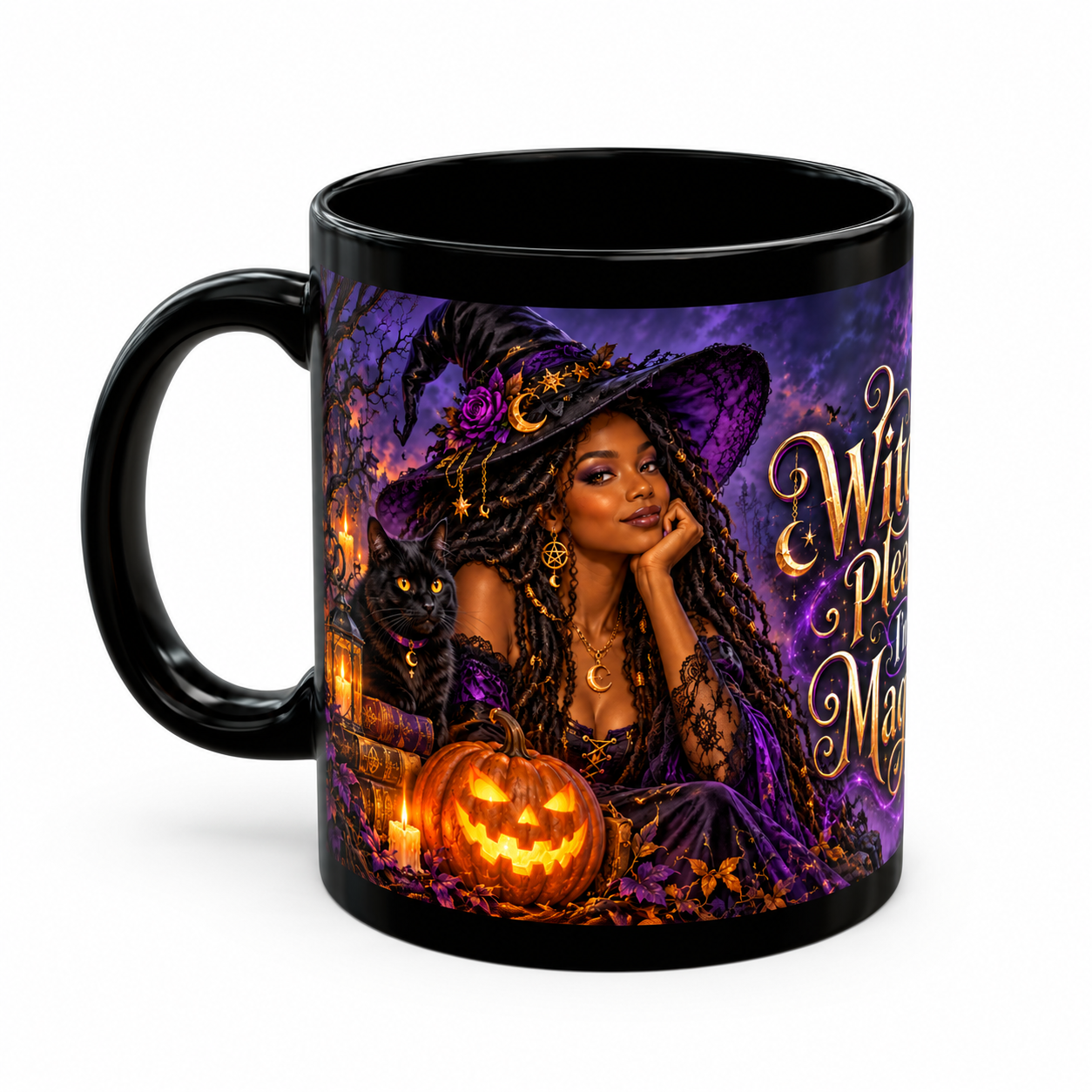 Witch Please I'm Magical Mug — Halloween Black Coffee Cup