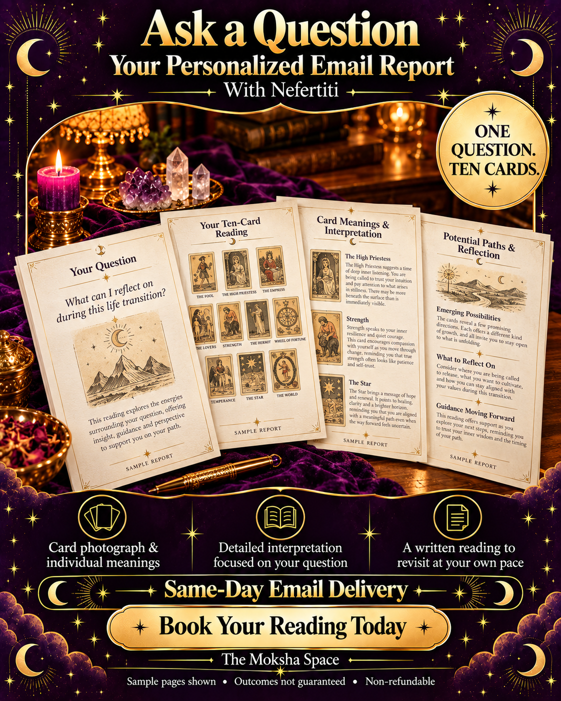 🔮 Ask a Question — Intuitive 10-Card Reading (Email Report)