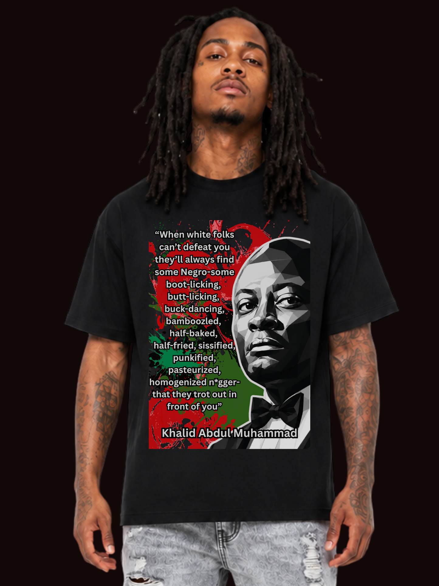 Khalid Abdul Muhammad — Power of the Spoken Word Tee