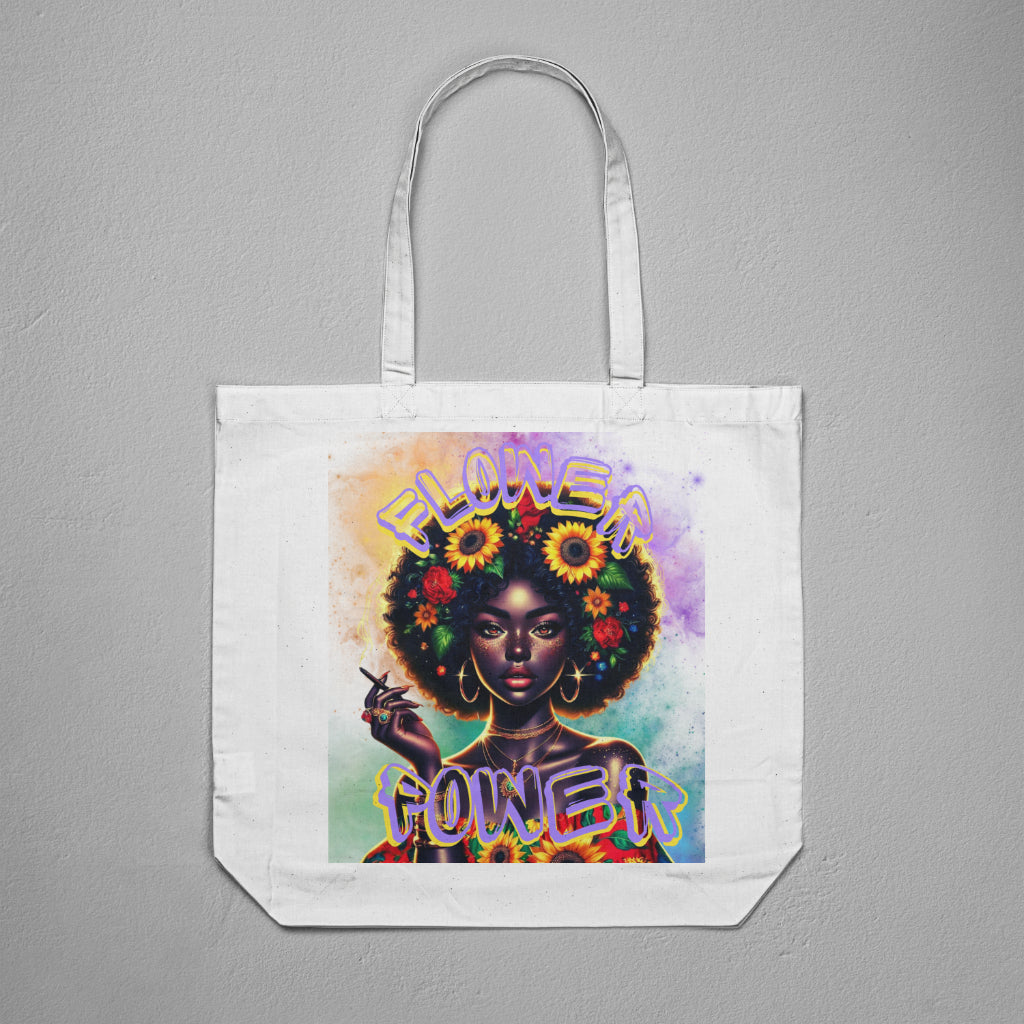 "Flower Power" Canvas Tote Bag