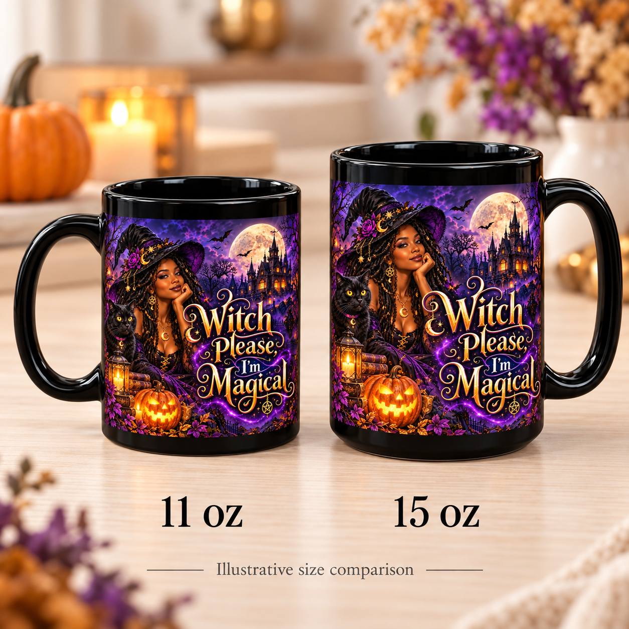 Witch Please I'm Magical Mug — Halloween Black Coffee Cup