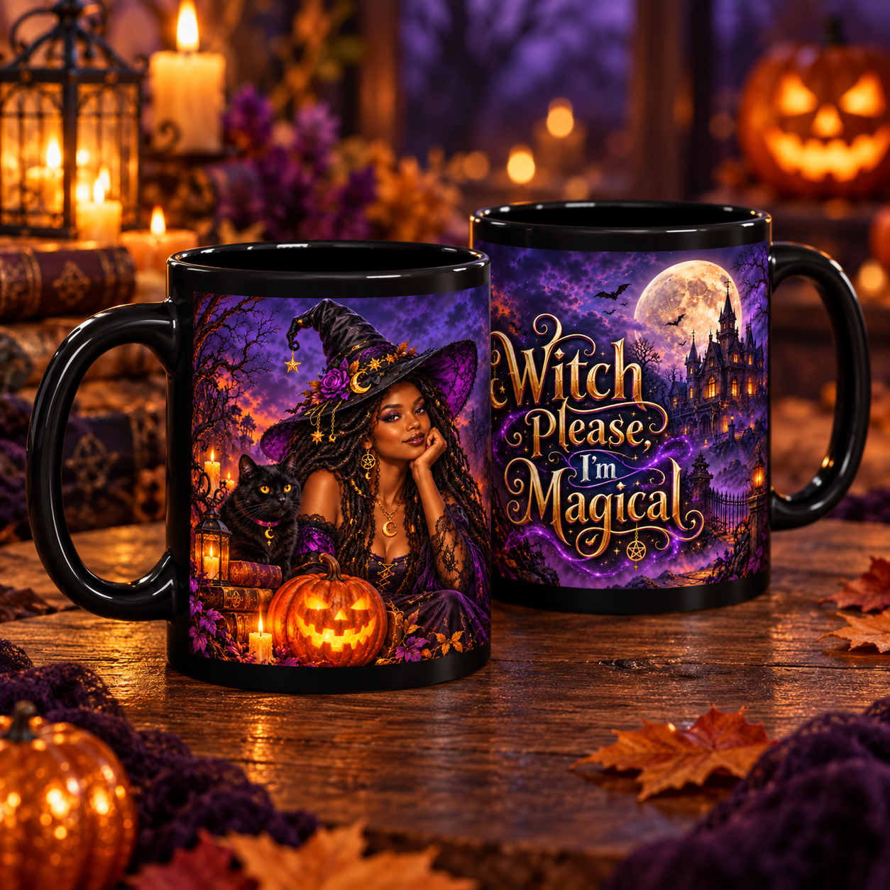 Witch Please I'm Magical Mug — Halloween Black Coffee Cup