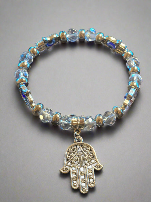 Crystal Evil Eye Protection Charm Bracelet Collection