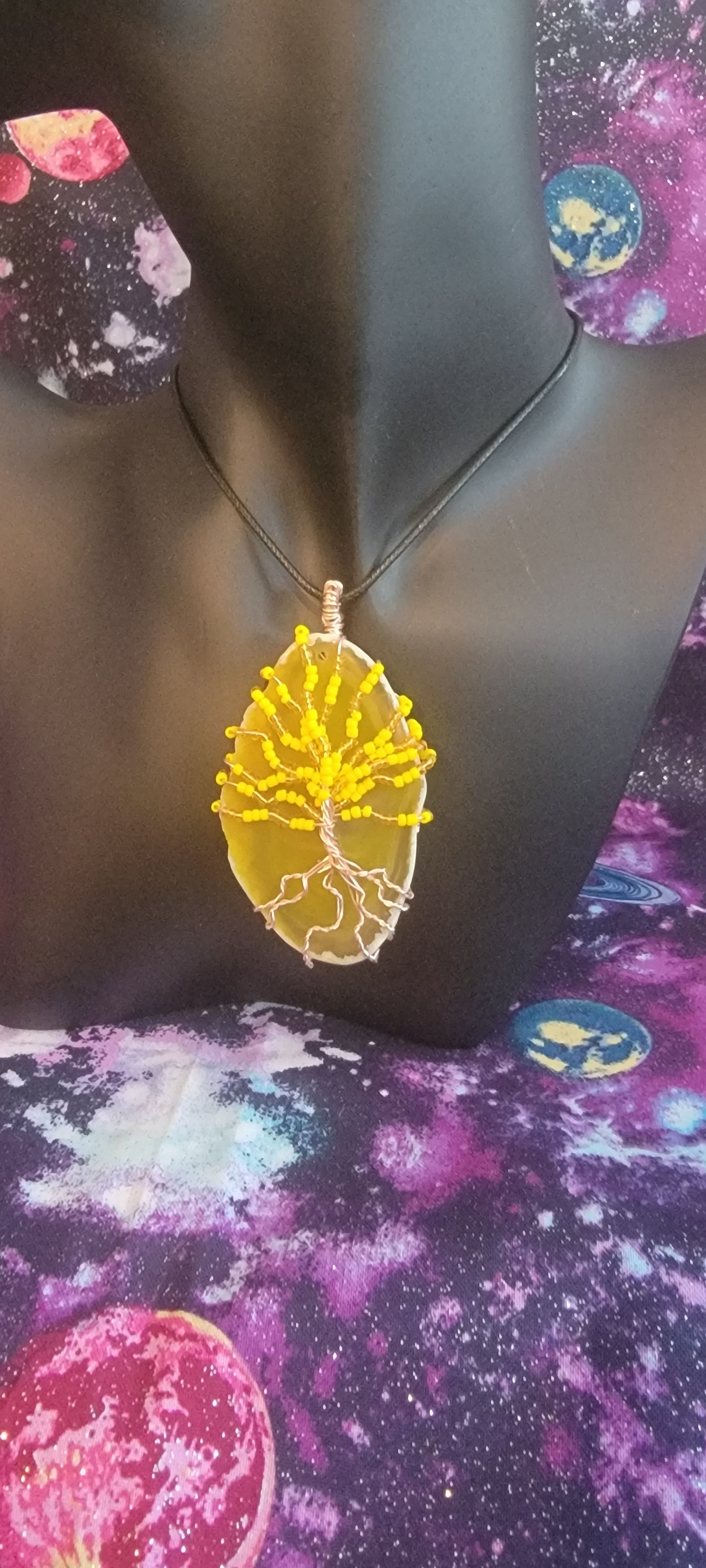 Yellow Agate Orisha Oshun Themed Tree of Life