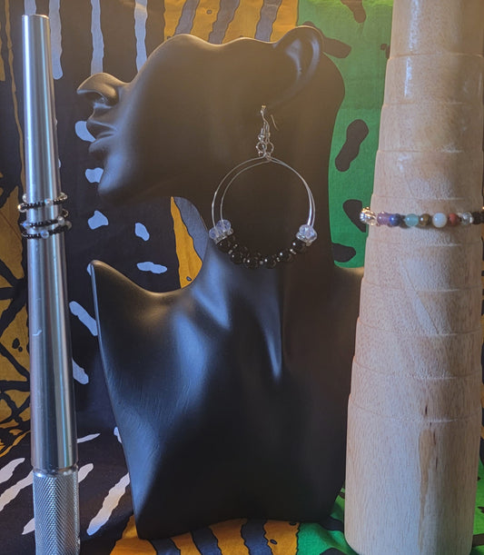 Black Obsidian Chakra Aligning Jewelry Set