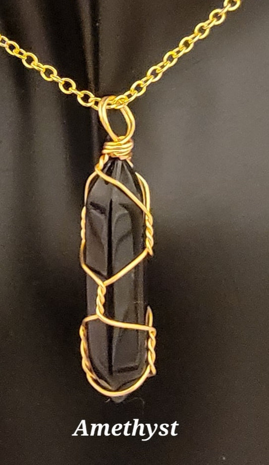 Reiki Healing Natural Stone Pendant Necklaces